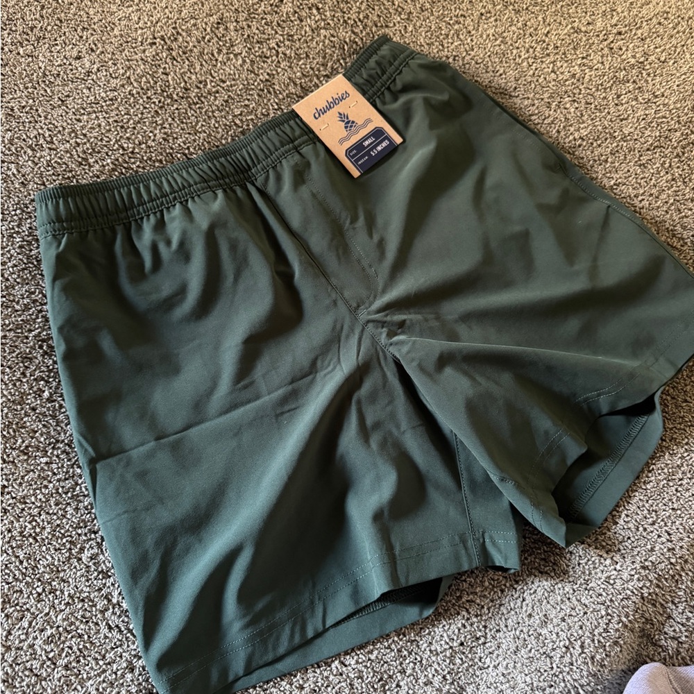 Chubbies Dark Green Swim Trunks